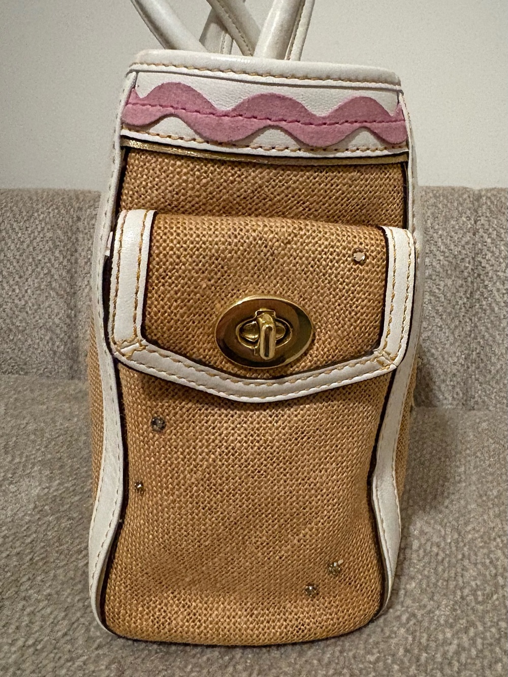 Coach 2004 Limited Edition Straw Ladybug Tote - Picture 5 of 7